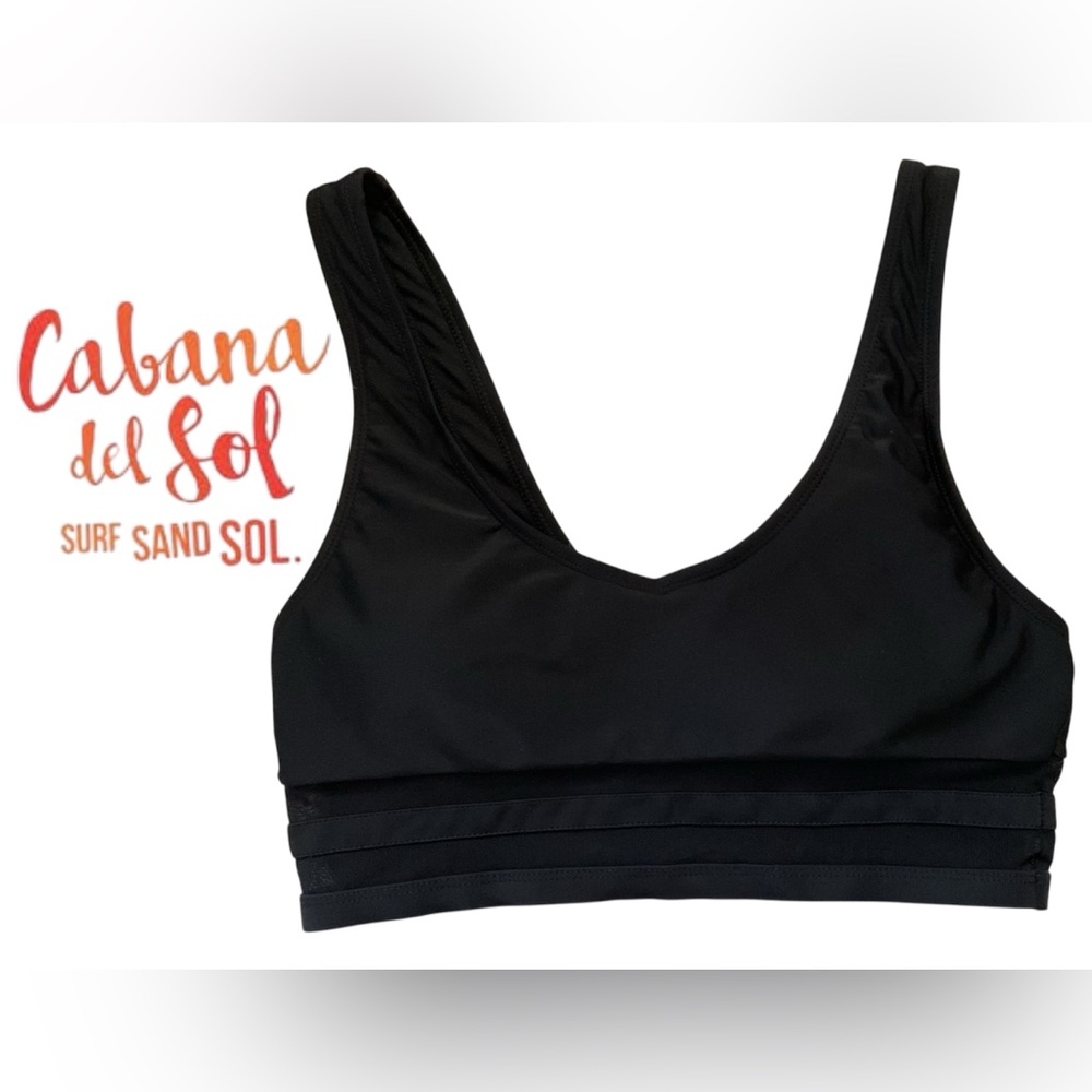 Cabana💜del Sol Black Bikini Top